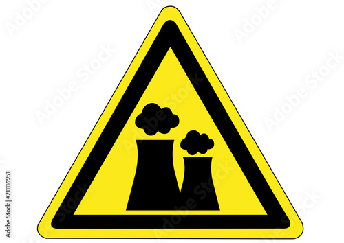 Schild Gefahr durch Kraftwerke