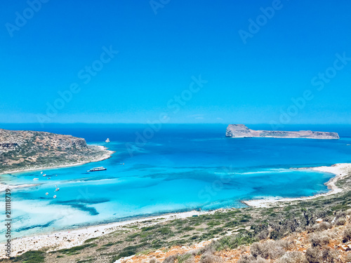 Blue water beach landscape © Valeria