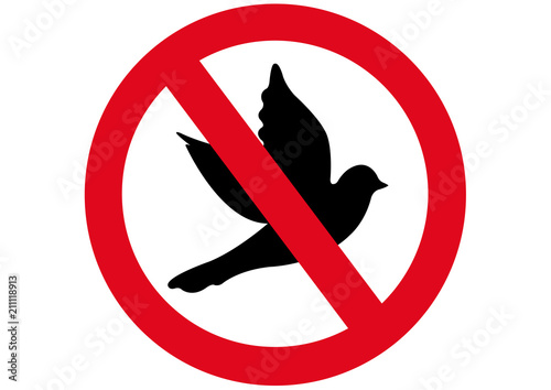 Schild Tauben verboten