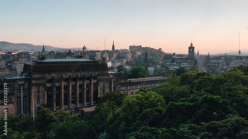 Evening cityscape the of Edinburgh