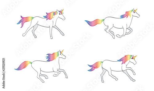 Running Rainbow Unicorn