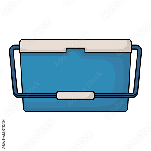 food cooler icon over white background, vector illustration