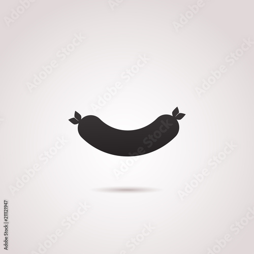 Sausage vector icon. 