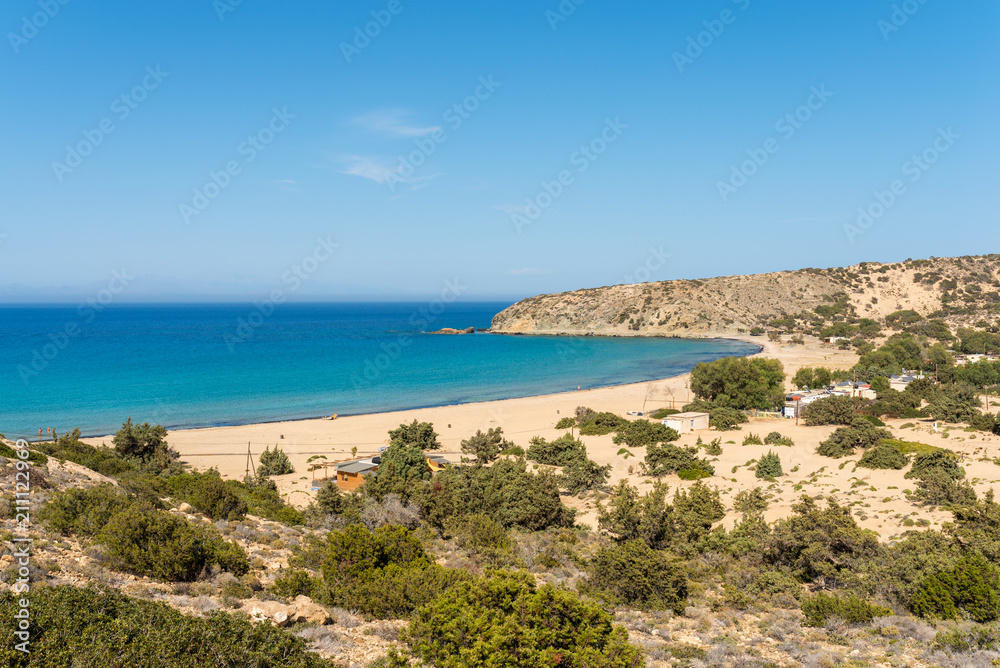 The beach of Sarakiniko on the island Gavdos. 
