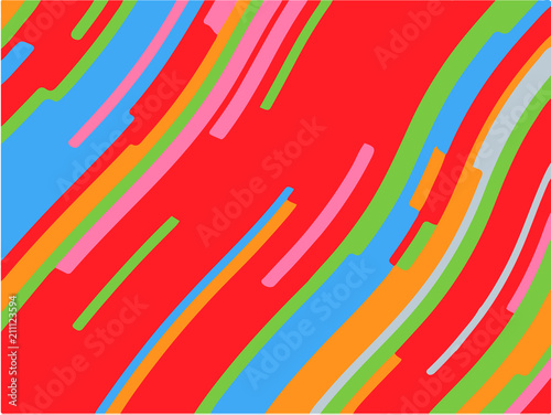 Bright geometric pattern with slanted waves, stripes. Vector illustration