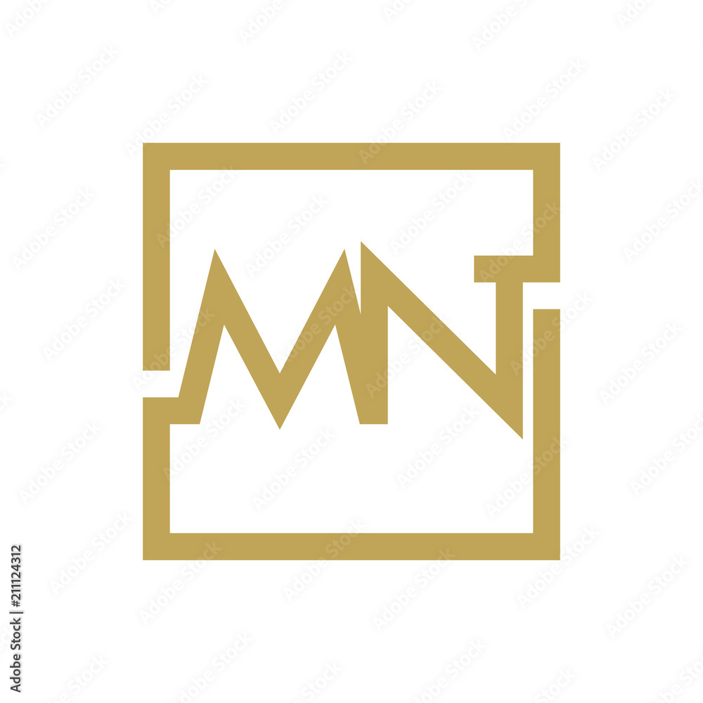 two letter logo line square MA TO MZ two letter logo line square MA TO MZ