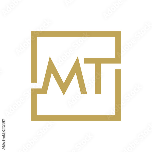 two letter logo line square MA TO MZ photo