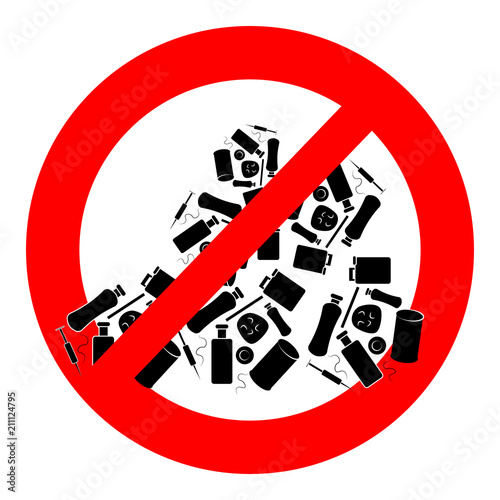 Landfill ban- symbol