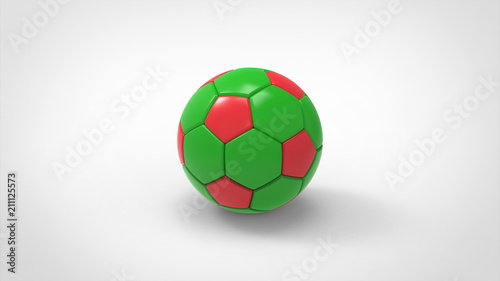 Bola verde e vermelha 