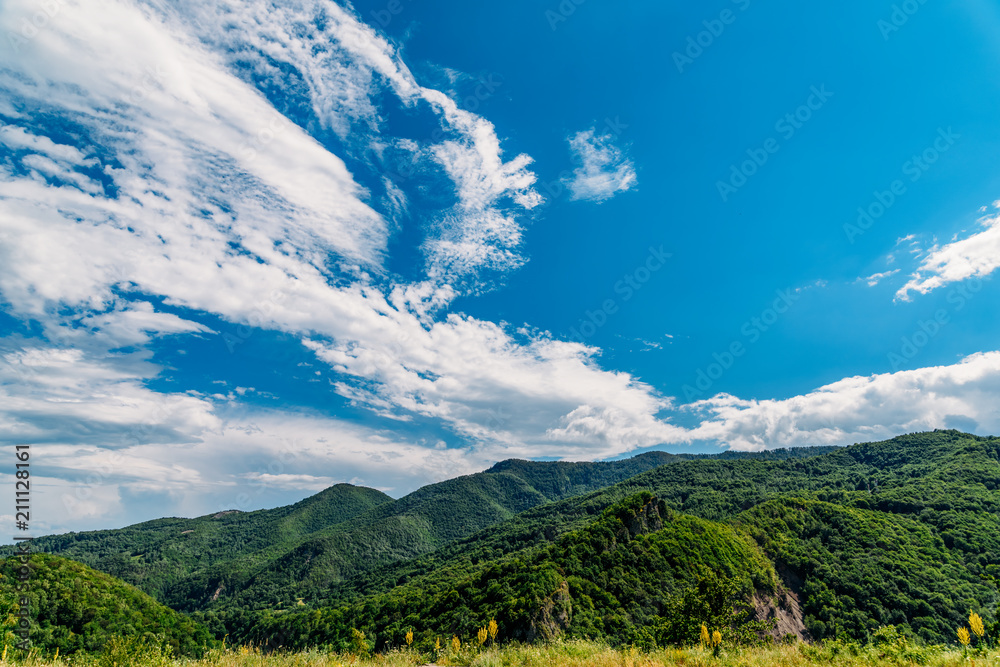 Beautiful Carpathian Mountains Summer Landscape In Romania