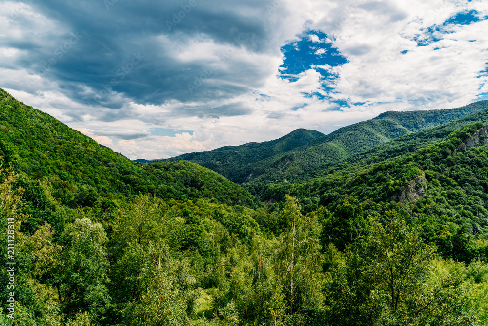 Beautiful Carpathian Mountains Summer Landscape In Romania