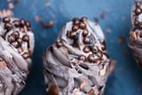 Double Chocolate Ice Creams with Black Waffle Cones