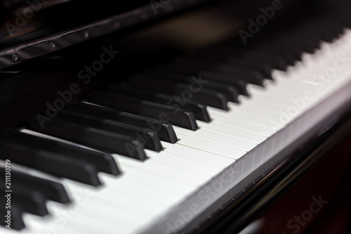 Piano keys close-up