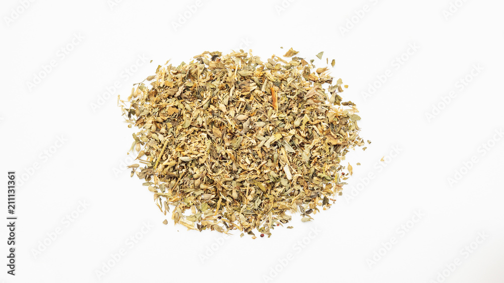 Dried catnip on a white background. Dried catnip on a white background.