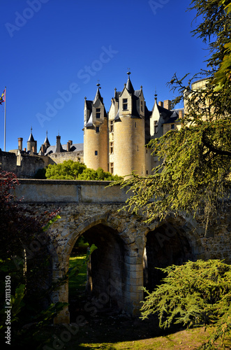 Montreuil-Bellay, French tourist destination, detail of the medieval castle photo