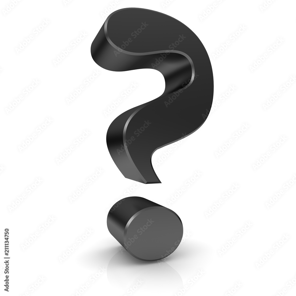 black question mark interrogation point 3d black question mark interrogation point 3d