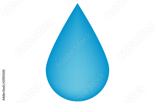 Gota de agua sobre fondo blanco.