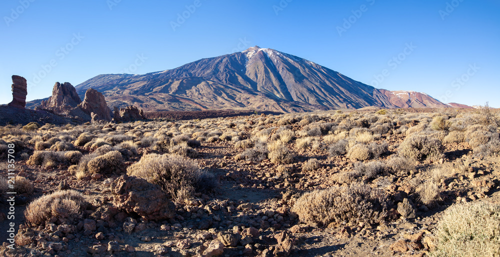 Panoramic view of famous Teide volcano in Tenerife Panoramic view of famous Teide volcano in Tenerife