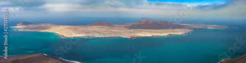 Panorama of scenic view of La Graciosa Island