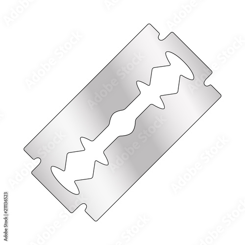 razor blade design isolated on white background