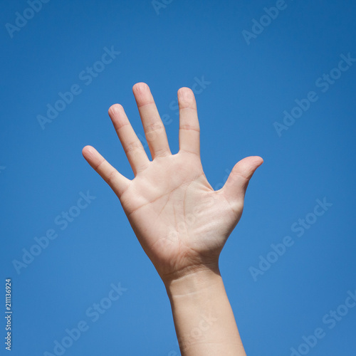 Gesture symbol number five