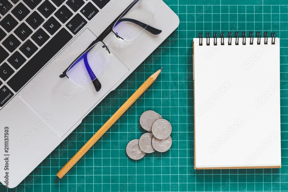 Top view business concept , flat lay Top view business concept , flat lay