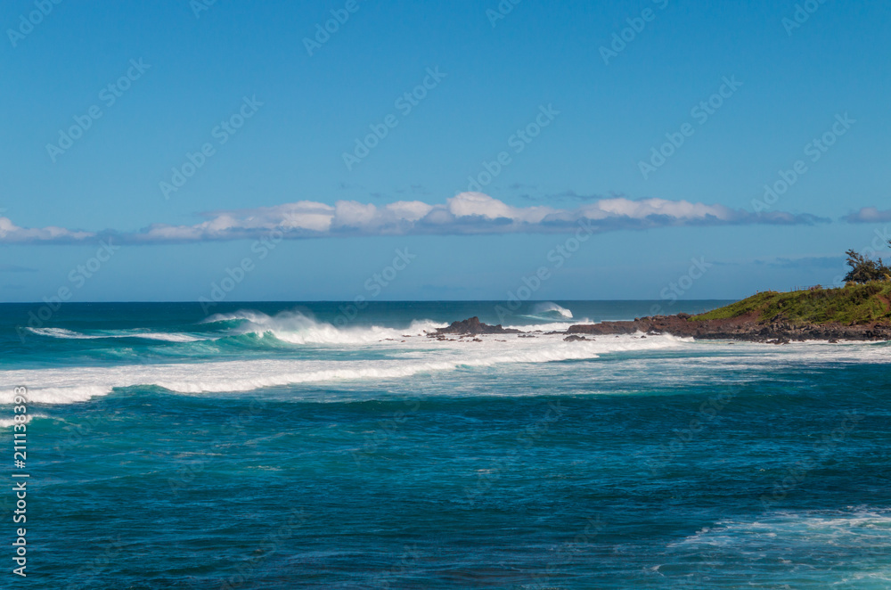 Waves Crashing the Scenic Maui Coast