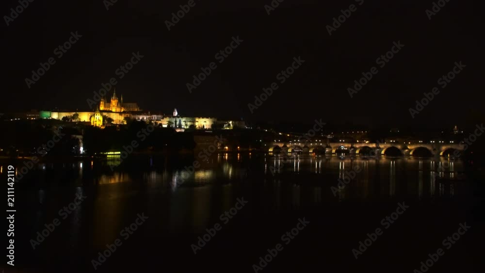 Prague night view of the city. Prague night view of the city.