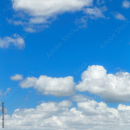 Clouds in the blue sky, natural background