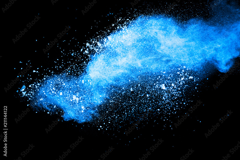 holi powder blue