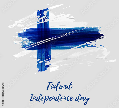 Finland background with flag