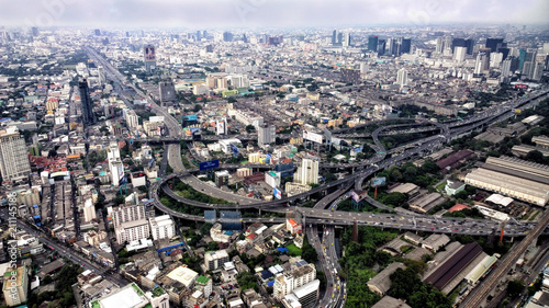 Top view photography of the city and the buildings