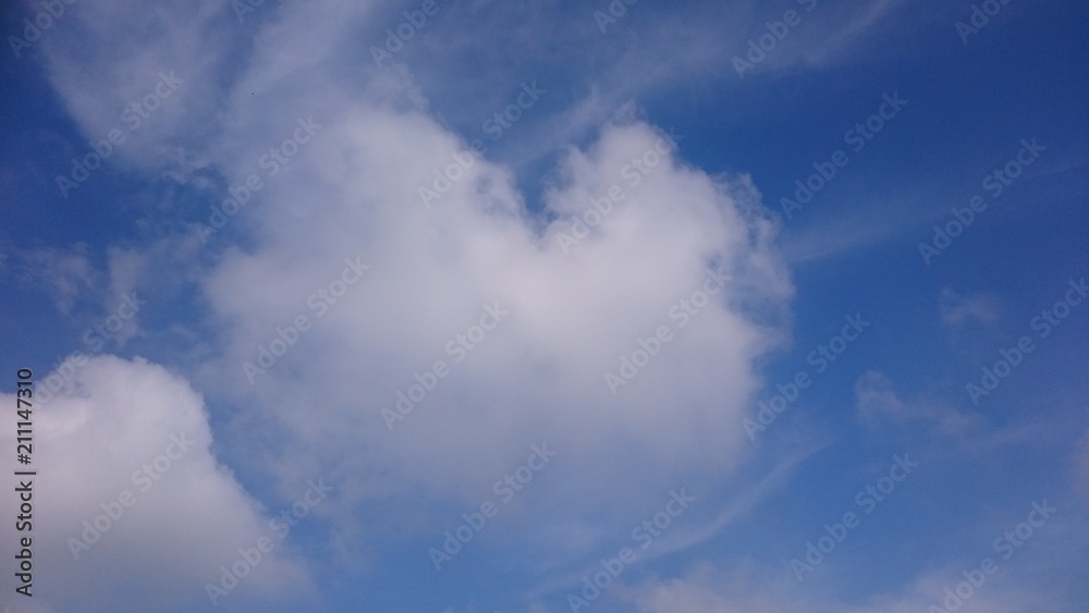 Fluffy cloud in the sky