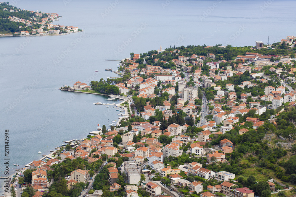 view of Kotor city from top