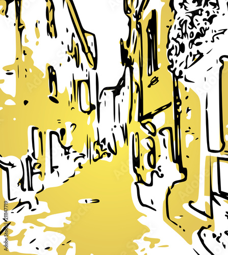 rue du vieil Antibes illustration cote d'azur France