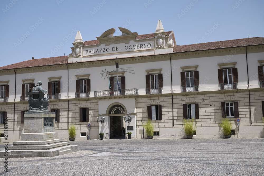 Cosenza, Italy - June 12, 2018 : View of Palazzo del Governo in Cosenza
