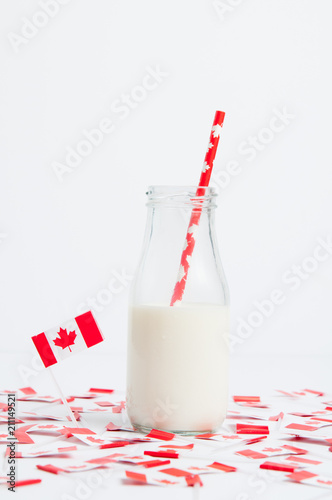 bottle of canadian milk photo