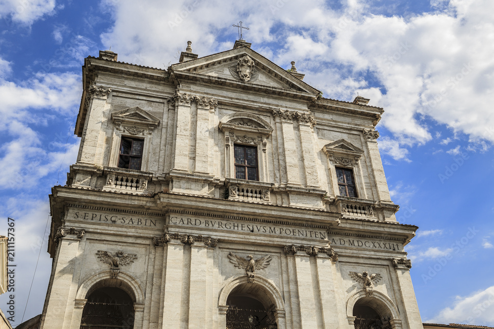 Exterior of San Gregorio al Celio in Rome, Italy