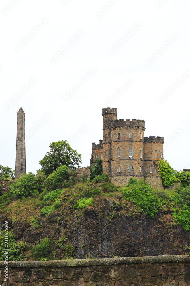 Blick auf das historische Gouverneur Haus, auf dem Calton Hill, in Edinburgh Schottland