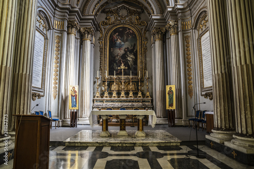 Interior of San Gregorio al Celio in Rome, Italy