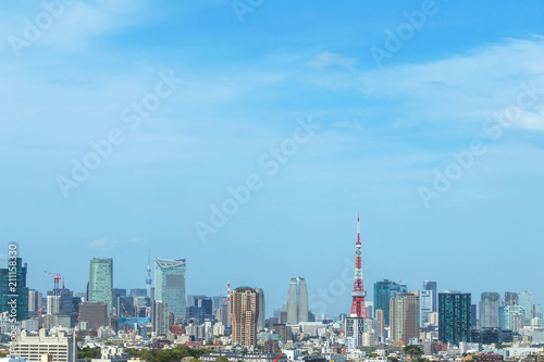 東京 首都 高層ビル群 panoramic view of the capital Tokyo
