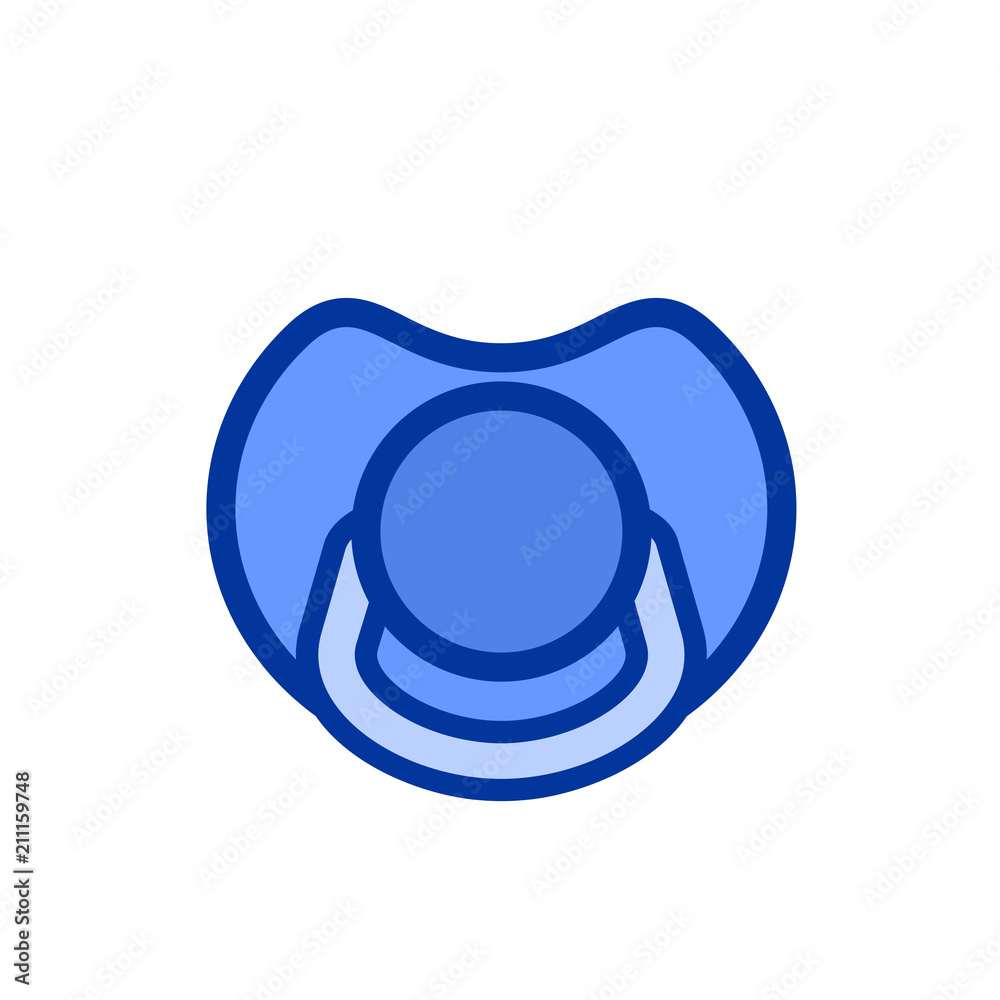 flat pacifier icon flat pacifier icon