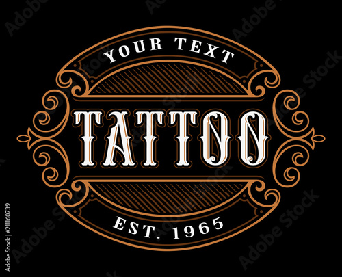 Tattoo logo template.