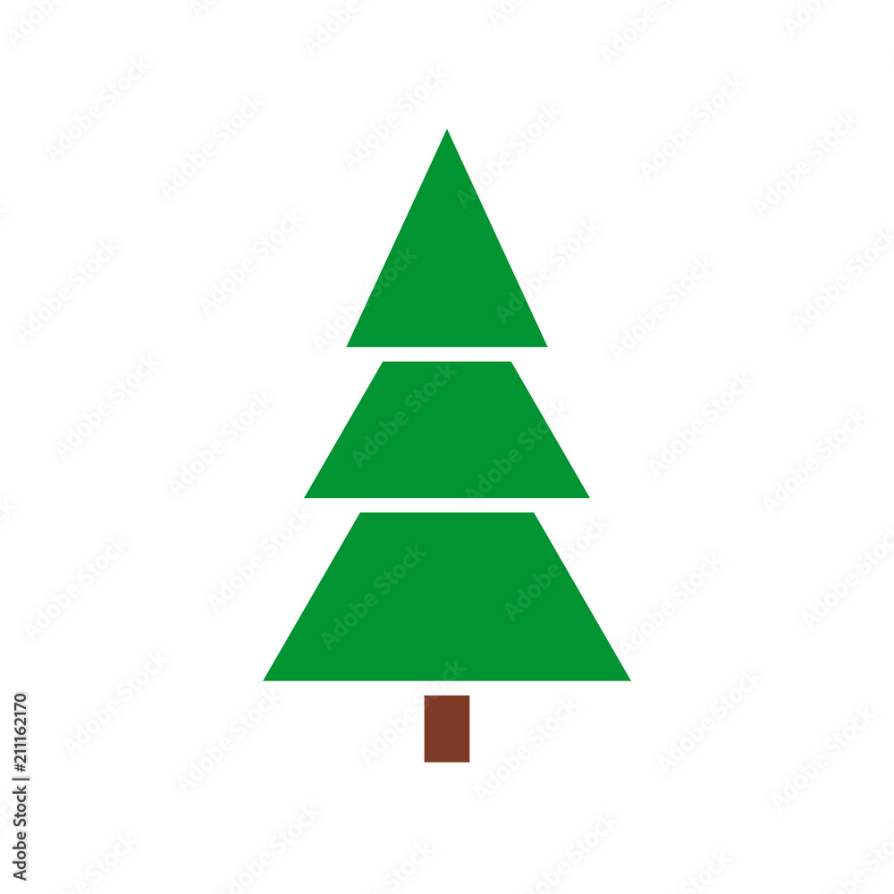 Fir tree icon isolated. Flat design. Vector illustration. Vector illustration Fir tree icon isolated. Flat design. Vector illustration. Vector illustration