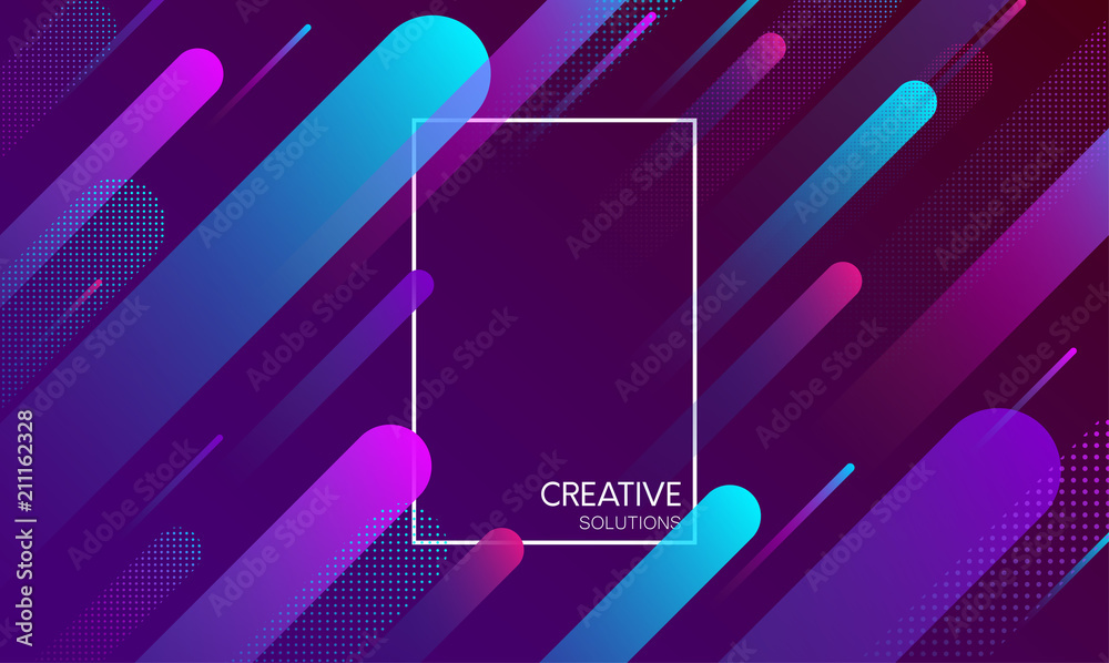 Naklejka premium Purple creative solutions background with geometric pattern.