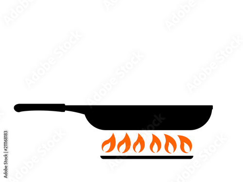 Frying in pan icon