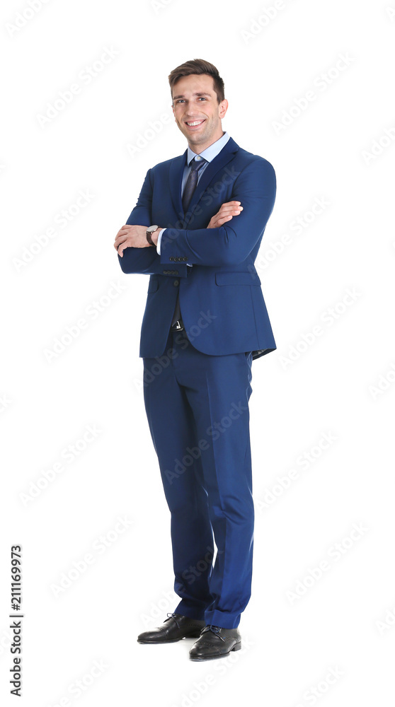 Handsome young man in suit on white background Handsome young man in suit on white background
