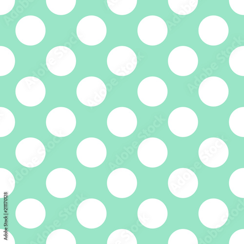 Seamless vector mint dotted pattern