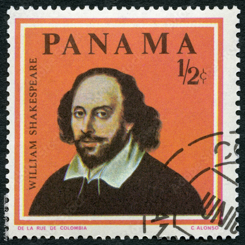 PANAMA - 1966: shows of William Shakespeare (1564-1616), series Famous Men