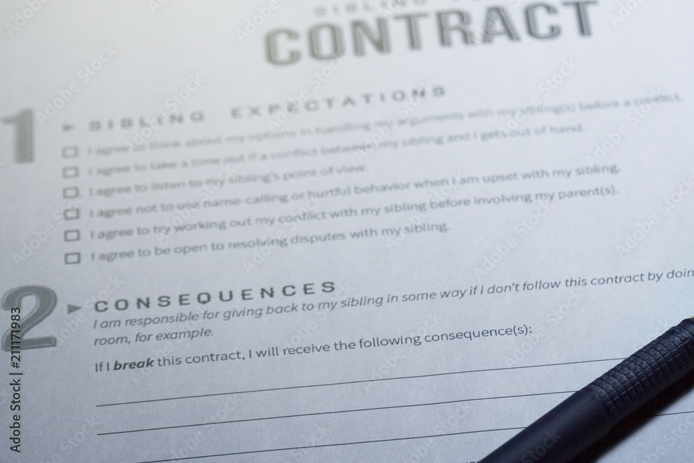 Obraz premium Sibling Peace Contract